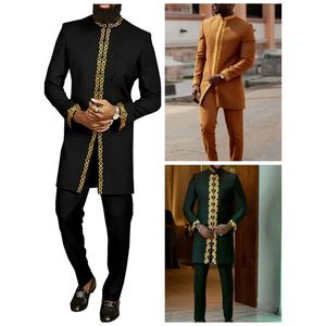 ชุดสูทงานแต่งงานผู้ชายสไตล์แอฟริกัน 2 ชิ้น งานปักคุณภาพสูง แฟชั่น Sehe - Product Image 2