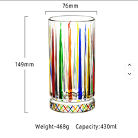 Verre à whisky de luxe léger, style célébrité internet, pour la décompression, à usage domestique, au design esthétique, peint à la main