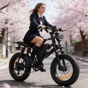 Vélo de montagne <span class=keywords><strong>électrique</strong></span> le plus vendu, 1200-1500W, batterie au lithium 48V, vélo <span class=keywords><strong>adulte</strong></span> V8 longue portée, pneus larges, en stock - Product Image 1