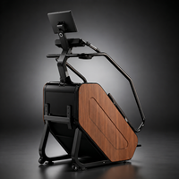 Machine à grimper les escaliers AUGER avec console LCD HD, finition en bois de noyer, équipement de cardio-training pour salle de sport
