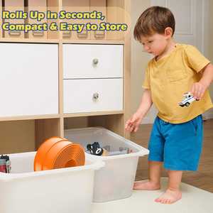 מסלול הרכבת פלסטיק מכירות עם 2 מכוניות סגסוגת אחסון נייד הטוב ביותר צעצועים 4.5 מטר גמיש מסלול רך לילדים - Product Image 6