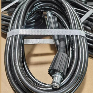 Tuyau de nettoyeur haute pression en caoutchouc 160 Psi avec pistolet en acier inoxydable pour lavage de voiture, modèle FXGZ - Product Image 1