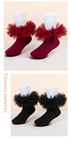 Nouvelles chaussettes de danse respirantes et confortables pour filles, en maille à quatre couches avec dentelle, collection automne 2026
