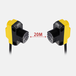Plage de détection étanche 20M à travers le capteur de commutateur photoélectrique de type faisceau 10-30VDC capteurs optiques de sortie <span class=keywords><strong>NPN</strong></span> ou <span class=keywords><strong>PNP</strong></span> - Product Image 1