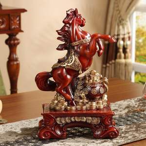 Figurines d'art populaire en résine époxy sculptées sur mesure en forme de cheval pour la maison, le bureau, le salon - Feng Shui pour attirer la richesse - Product Image 3