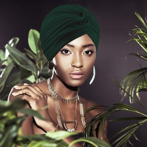 Stretchy Turban Cap Chemo Head Wraps <strong>Cancer</strong> Headwear Bennie Twisted India's <strong>Hat</strong> for Women - Product Image 2