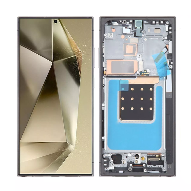 Super Amoled for Samsung S24 Ultra Mobile Phone LCD, for Galaxy S24 Ultra SM-S928 Screen, for Samsung S24 Ultra 5G Display Frame
