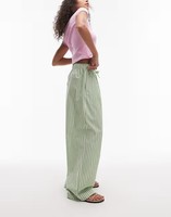 100% coton rayure popline coton pyjama pantalon pour dames été décontracté taille haute élastique coupe ample vérifier Plaid pantalon