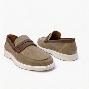 Mocasines de Cuero de Gamuza Hechos a Mano para Hombre, Zapatos Casuales de Negocios Sin Cordones - Product Image 3