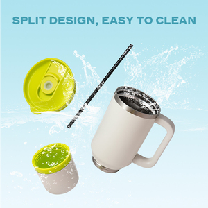 Vaso Térmico de 40oz con Asa y 2 Tapas, Tapa con Pajita Antiderrames, Taza de Viaje para Café de Acero Inoxidable con Aislamiento y Tazón, Apto para Lavavajillas - Product Image 4