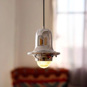 French Vintage Style Pendant <b>Light</b> Chrome Round Led Single Head Home Lighting For Bedroom Entryway Hallway - Product Image 1