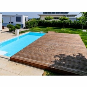 Concepto totalmente automático, cubierta de piscina de dos secciones telescópicas que se desliza hacia adentro y hacia afuera para piscinas y spas - Product Image 4