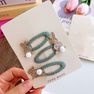 Set de Pinzas para el Cabello <span class=keywords><strong>MIO</strong></span>, Pinzas con Brillantina, Pinzas Huecas con Forma de Conejo y Estrella, Pinzas Laterales para Niñas - Product Image 4