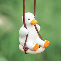 Diffuseur de voiture solide en forme de canard, à suspendre au rétroviseur, décoration intérieure en cuir, parfum fruité mignon, échantillon d'Eau de Parfum