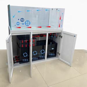 Groothandel Nieuwe Stijl Grote <span class=keywords><strong>Panorama</strong></span> Verticale Randloze Ecologische Visbak <span class=keywords><strong>Aquarium</strong></span> Ultra Helder Glas 300L met Kast - Product Image 5