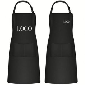 Custom Logo Chef <b>Kitchen</b> Work Bib <b>Apron</b> Polyester Waterproof Sleeveless Pockets Washable Reusable for Household Food Sublimation - Product Image 1