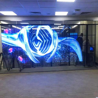 Écran LED en maille transparente pour publicité vidéo, personnalisable en couleur et en taille, pour intérieur, fabriqué en usine