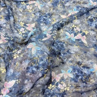 Magnifique tissu jacquard floral 3D en brocart 100% polyester avec trame métallique 150 g/m², antistatique, isolant thermique et résistant à la déchirure