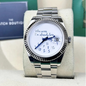 OEM personnalisé qui se soucie je suis déjà en retard montre Seik NH35 hommes montre 39mm mouvement mécanique automatique étanche saphir montre-bracelet - Product Image 5