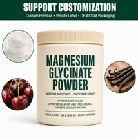 Poudre de glycinate de magnésium non OGM pour le calme nocturne et le soulagement du stress, certifiée HACCP et Halal, en sachet refermable, livraison rapide, OEM, antioxydant pour adultes