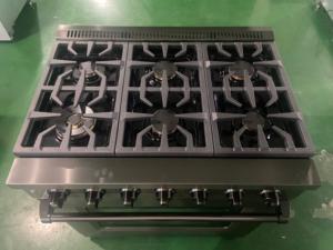 36 pouces. 5,5 Cu. Cuisinière à gaz 6 brûleurs avec four à convection, encastrable, en acier inoxydable, avec intérieur de four soudé sans joint - Product Image 6