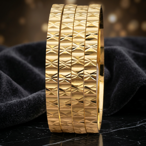 Wholesale 14K 18K 24K Gold Plated Traditional Design <b>Bangles</b> <b>Set</b>, Fashion <b>Bangles</b> Jewelry, Brass Gold Filled Jewelry Oro Joyeria - Product Image 3