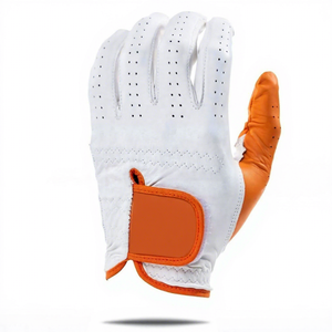Gants de golf respirants en cuir Cabretta à forte adhérence, avec poignet élastique texturé et fermeture à tirette, pour hommes, protection des mains, sensation sécurisée - Product Image 1