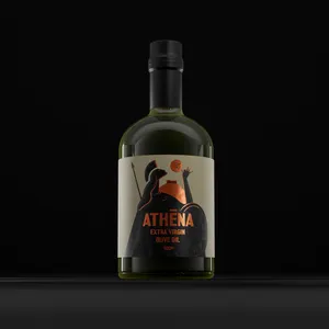 Etiquetas adhesivas personalizadas para aceite de oliva, papel texturizado resistente al agua, logotipo de marca, pegatinas de embalaje, etiquetas para botellas con impresión de lámina de cobre