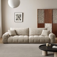 Canapé sectionnel en chenille moderne et luxueux à trois places réglable - Confortable pour les salons de villas et d'hôtels