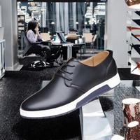 Chaussures plates tendance pour hommes en cuir véritable, motif léopard, doublure en maille, semelle extérieure en caoutchouc, respirantes, printemps/été, pour le bureau