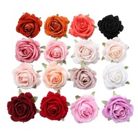 Têtes de roses artificielles pour corsages DIY, fleurs artificielles en gros pour bouquets, décoration murale de mariage, fleurs artificielles
