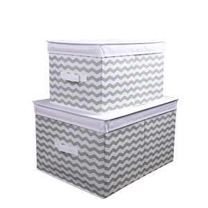 Collapsible non-woven Fabric Storage Bin for Shelves Closet Organizer Shelf Cube Box with Handle Home Office Storage Box