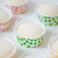 JL-6261 de qualité alimentaire yaourt crème glacée en plastique jetable Mochi emballage coloré petite tasse à emporter boîtes de nourriture bol avec couvercle