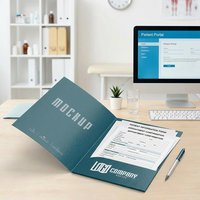 Carpeta de Presentación Médica Personalizada con Bolsillo para Documentos Clínicos, Paquetes de Información para Pacientes y Folletos de Salud