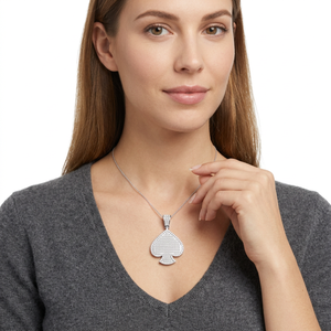 Collar con Colgante de Plata 925 Aurum Diam Luxury, Diseño de Espada con Micro Pavé de Moissanita, Joyería Unisex para Uso Diario, EGL - Product Image 2