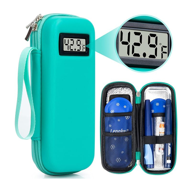 High Quality Portable Waterproof Hard Shell Custom EVA Carry Case Cooler Bag Insulin Pen Storage Case Insulin Cooler Travel Case