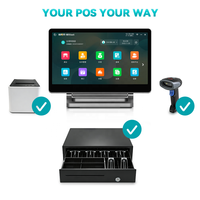 Systèmes de point de vente tout-en-un, écran tactile 15,6 pouces, Android, pour les magasins de café, caisses enregistreuses, systèmes de terminaux de point de vente