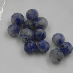 Venta al por mayor natural redondo punto <span class=keywords><strong>azul</strong></span> Jasper suelta perlas sodalita de piedras preciosas - Product Image 3