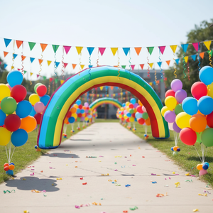 Colorful Inflatable Rainbow <strong>Arch</strong> for Event Decoration Customizable Party Entrance Gate - Product Image 2