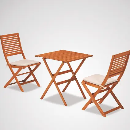 Hochwertige Bistro-Sets Garten-Holz möbel im Freien Tisch-und Stuhl-Ess-Set