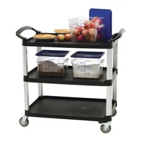 Chariot utilitaire en plastique de cuisine d'hôpital de restaurant chariot chariot de service de chariot de nourriture
