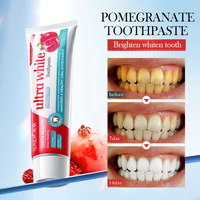 SADOER 100g Dentifrice à l'extrait de grenade Nettoyage en profondeur Blanchiment des dents Ultra Blanc Haleine fraîche Santé dentaire Faible MOQ