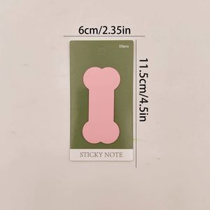 Notes autocollantes créatives personnalisées en forme d'os, colorées, transparentes, essentielles pour la rentrée scolaire - Product Image 2