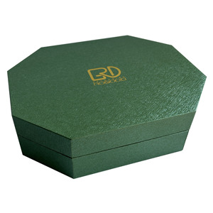 ROGOOD Lussuosa Scatola Regalo Cosmetica Ottagonale con Coperchio Apribile, in Carta Verde Testurizzata, con Inserto Personalizzato in EVA per Confezioni di Profumi P2137 - Product Image 1