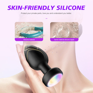 Plug Anale con Luce LED e Telecomando, Massaggiatore Prostatico Vibrante in Silicone <span class=keywords><strong>per</strong></span> Donne - Product Image 5