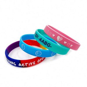Bracelets en silicone personnalisés de haute qualité, bracelets en caoutchouc personnalisés avec message ou logo, bracelet de sport doré - Product Image 1