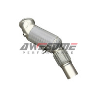 Downpipe catalyzed haute performance pour BMW 220i 320i 330i 420i 430i 530i B48, 200 cellules, échappement haute performance avec bouclier thermique