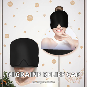 Casque de soulagement des migraines sans odeur, thérapie par le froid, maque de compression chaude et froide pour la tête avec pochettes de gel glacé - Product Image 3