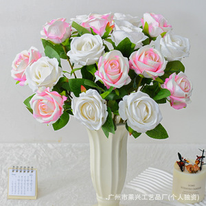 Roses artificielles Laixing en soie, fleurs roses et violettes, décoration de mariage, décoration de la maison, Saint-Valentin - Product Image 2
