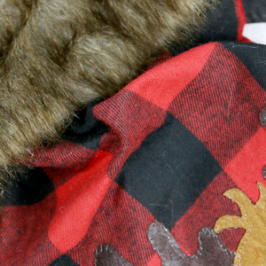 Grandes <span class=keywords><strong>chaussettes</strong></span> de Noël en fausse fourrure de 18 pouces, en toile de jute à carreaux, <span class=keywords><strong>avec</strong></span> revers, pour suspendre - Product Image 6